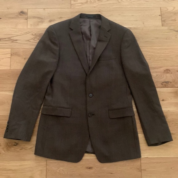 Men’s Slim Fit Wool Suit Coat 42L in brown
